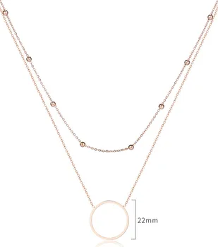 CIBO han edition dvojitý loptu reťazca náhrdelník módne titánové ocele kvality ms farba zmluvne kľúčnu kosť reťazca prístup
