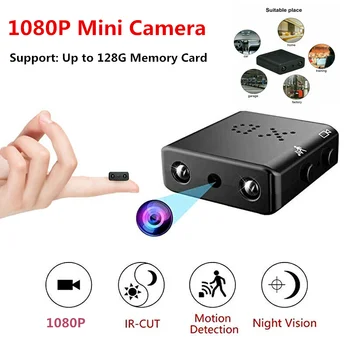 Mini Kamera Full HD 1080P Mini Videokamera Infračervené Nočné Mikro Kamera, Detekcia Pohybu, Video Nahrávač Hlasu IP WIFI Kamera