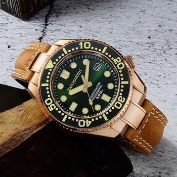 San Martin Nové Bronzové Tuniaka SBDX001 Potápačské hodinky 300M Odolnosť proti Vode zafírové sklo PT5000 Mov, nie Mužov Automatické Náramkové hodinky