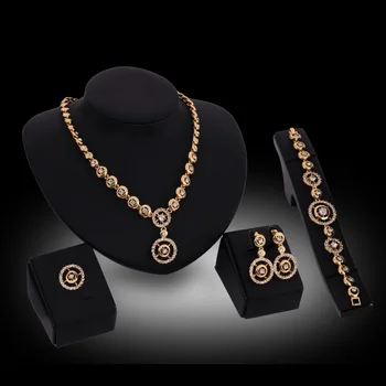 LISM klasický štýl vykladané zirkón lesk dámy high-end luxusný set šperkov
