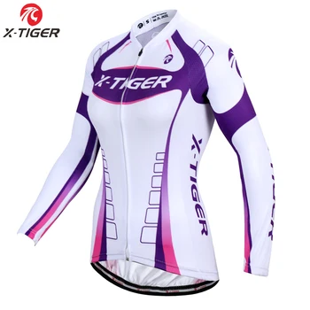 X-Tiger Pro Ženy, Cyklistika Dres Jeseň MTB Bike Nosenie Cyklistické Oblečenie s Dlhým Rukávom Dámske Cyklistické Oblečenie Ropa De Ciclismo
