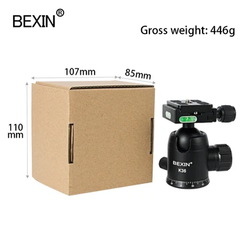 BEXIN K-36 rotujúce statív hlavu foto stojan kamery loptu hlavou panoramatické natáčanie hlavy dslr viedo mount adaptér pre bod fotoaparát