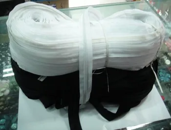 Predaj ! Zadarmo Rezanie 3# Nylon Zips posteľná bielizeň taška na zips 30 metrov Perinu Šatník mosquito net DIY Príslušenstvo Biela /Čierna