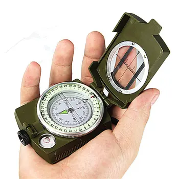 Americký Kovové Compass North High-End Skladacie Vojenské Štandardné Vojenské Ventilátor K4580 Multi-Function Svetelný Kompas