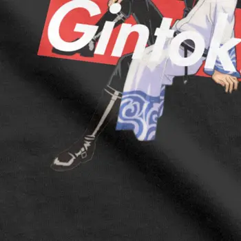 Obľúbené Anime Tričko Novinka Muži T-Shirt Gintama Gintoki Sakata Bavlna Tee Tričko Kolo Golier Topy Vytlačené Krátky Rukáv T Shirt