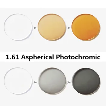 1.61 Index Jednej Vízie Asférické Photochromic Objektív CR-39 Predpis Krátkozrakosť Okuliare Objektív Anti-Žiarenia Optické Šošovky