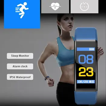 115PLUS športové fitness krokomer farebný displej inteligentný náramok krvný tlak náramok inteligentný náramok pánske, dámske hodinky