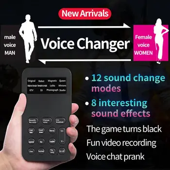Voice Changer 12 Druhov Zvukové Efekty Pripojiť Telefón Počítač Tablet Notebook Privacy Protector Zmeniť Mužský Hlas Do Ženský Hlas