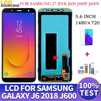 5.6 palcový Samsung Galaxy J6 2018 LCD Displej J600 J600F J600Y Dotykový Displej Digitalizátorom. Montáž Pre Samsung J6 Displej Nahradiť