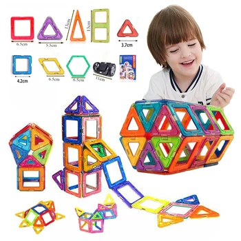 Veľká veľkosť/Mini Magnetické Stavebné Bloky Magnetické Dizajnér stavebnicový Model Budovy Magnety Bloky deti Vzdelávacie Hračky