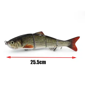 25 cm 135 g Nové Umelé Návnady Veľké Rybárske Lure 4 Segment potopenie Swimbait Crankbait Pevného Návnadu Pomaly Veľká Hra Ryby Lure