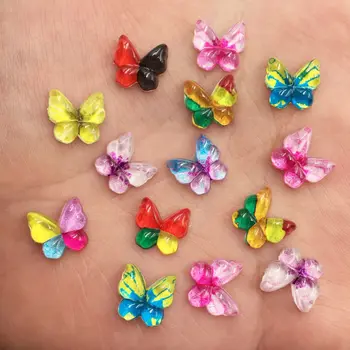 Živica Cabochon mini Farebný Motýľ Flatback Drahokamu Nášivka 400pcs DIY Svadobný Album Výzdoba Domov Figúrka Plavidlá OW73