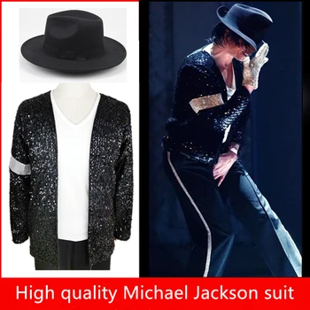Vysoká kvalita Michael Jackson Kostým Jackson napodobňuje oblečenie Billy Kráľ MJ tanečné predstavenie vyhovovali Cosplay fáze výkonu