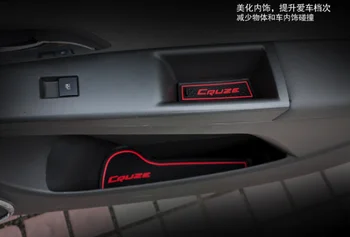 9 Ks/Set Auto Anti-slip protišmykovým Gumovým Vody Pohár Nálepky Brány Slot Pad Dvere Groove Mat pre Chevrolet Cruze 2009 -