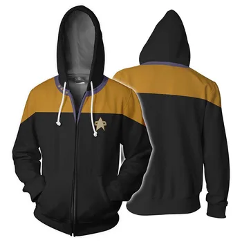 Star Trek Voyager Hoodies 3D Tlač Mužov Hoodie Hoody Muž Hip Hop Bežné Kabát, Mikiny so Zipsom