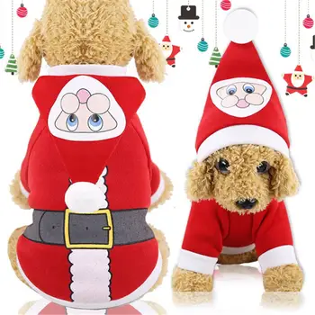 Vianočné Oblečenie pre psy, Winte Kabát Oblečenie Santa Kostým Psa Vianočné Oblečenie Roztomilý Šteňa Oblečenie Pre Psa XS-XXL