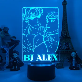 Akrylových 3d Lampa BL Anime BJ Alex Svetlo na Lôžko Izba Dekor Dotykový Snímač Farebné Led Nočné Svetlo Ahn Jiwon Lampa Bj Alex Darček