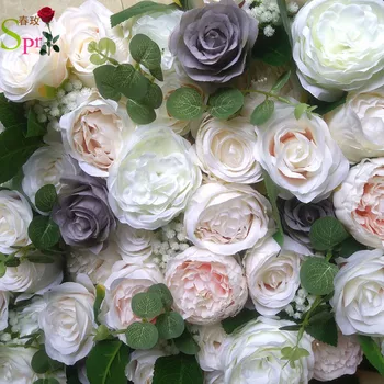 SPR umelé ruže kvet stenových panelov, svadobné pozadie umelý kvet stôl runner vrchol decorativ kvetinový