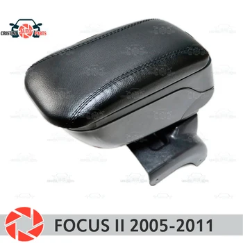 Pre Ford Focus II 2005-2011 auto lakťová opierka strednej konzole kožené úložný box popolník príslušenstvo auto styling