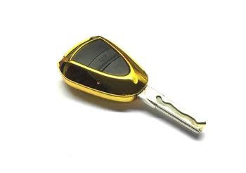 Pevný Plastový Lesklý, Multi-farby Keyless Diaľkové Tlačidlo Ochrana puzdro Pre Porsche ČIERNE HLAVY diaľkové kľúč