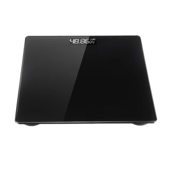 Telesný Tuk Stupnice Black Kúpeľňa Inteligentné Váhy USB Nabíjanie Digitálny LCD Displej Poschodí Telesnej Hmotnosti Rozsahu Rovnováhu 180KG/50G