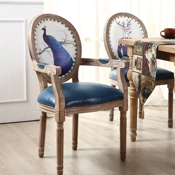 Americký jedálenské stoličky Európskej masívneho dreva retro voľný čas kreatívne Jednoduché kaviareň hotel, reštaurácia, domáce zábradlia