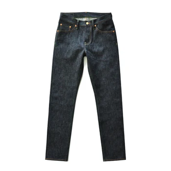 OMÁČKA PÔVODU 910-CL Selvedge Džínsy Raw Jeans Mens Džínsy, Mens Džínsy Značky American Bavlna Slim Fit Jeans pre Mužov modré džínsy