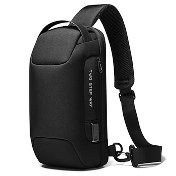 Muži Taška je Veľká-kapacita Šatka Hrudníka Bag Anti Theft Crossbody Taška Pre Mužov USB Ramenný Daypack Bežné Ramenní Taška Najvyššej Kvality