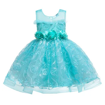 2020 Letné Dievčenské Šaty Elegantné Korálky Tutu Princezná Šaty Deti Šaty Pre Dievčatá Svadobné Party Šaty Deti Oblečenie vestidos
