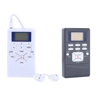 Mini Rádio Frekvencia Modulácie LCD, FM Rádio, Digitálne Spracovanie Signálu Prenosný Bezdrôtový Prijímač S Stereo Slúchadlá Rádio