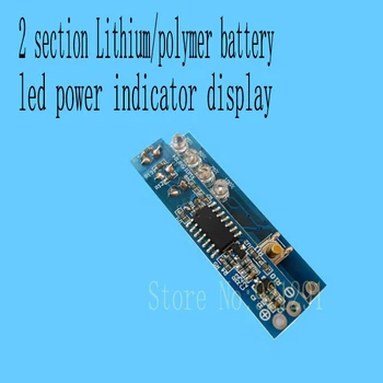 10pcs/veľa! dve časti lítium/polymérová batéria(7.4 V/8.4 V) LED indikátor napájania displej, lithium napätie batérie indikátor