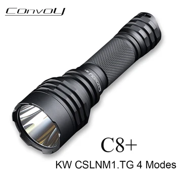 Zostava C8 Plus KW CSLNM1.TG 6500K 4 Režimy Blesku Baterky Black Bleskové Svetlo, Camping, Rybárčenie, Lov Pracovné Svetlo Latarka