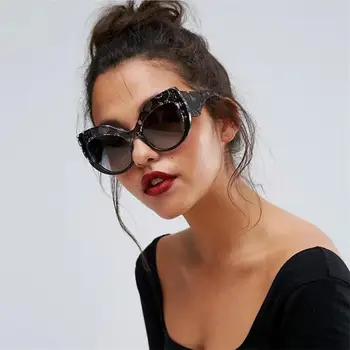 Čierna Mačka Očí, slnečné Okuliare Ženy Módne Retro Slnečné Okuliare Ženské Okuliare Nadrozmerné Okuliare luxusné Značky Dizajnér Oculos
