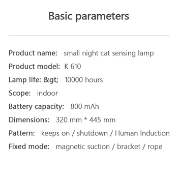 USB Kabinetu Stene Visí Lampa 2020 Nové Kreatívne Telo Indukčné Wildcat Nočné Svetlo Pet Mačka Atmosféru Spálne Lampa