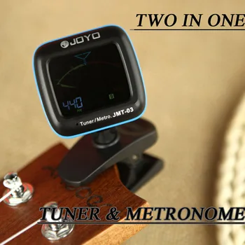 JOYO JMT-03 Prenosné Guitar Tuner Metronóm Digitálny Tuner Mic Klip pre Chromatické Bass Gitara Husle Drumbľa