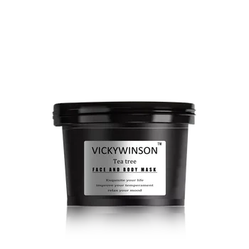 VICKYWINSON Tea tree peeling krém 50g Telo Facia Exfoliácia Zubov Hydratačné Anti-Celulitída, Akné čisté prírodné