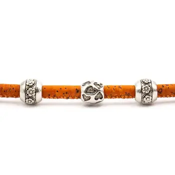 Orange Korku 5mm kolo korku kábel portugalského korku šperky dodávky /Zistenia kábel vegánska materiál Cor-332