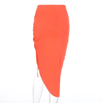 Európa Amerika Hot Predaj Sexy Sukne 2020 Jeseň Ženy Oblečenie Nové Tesný Šnúrkou Oranžová Hnedá Nočný Klub Strana Sukne