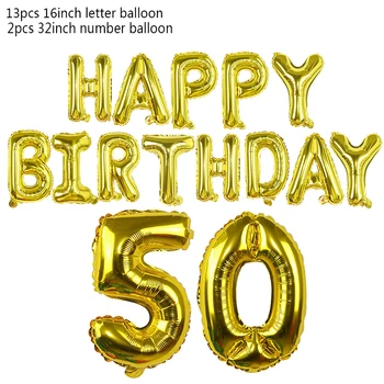 18/21/30/40/50/60. Happy Birthday Party Dekorácie Písmená HAPPY BIRTHDAY Fóliové Balóniky Vzduchu Písmená Alphabe Rose Gold Balóny