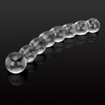 Prostaty Masér Sexuálne Hračky pre Ženy Análny Plug 8 Korálky Sklenené Zadok Plug Crystal