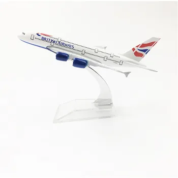 BRITISH AIRWAYS Lietadiel A380 Model Lietadla 16 cm Hračka Zliatiny Kovov Airlines Lietadlo s základňu podpory Zberu Darček Hračky