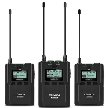 COMICA CVM-WM200 UHF 96-kanály Bezdrôtový Mikrofón Profesionálne Nahrávanie mic Lavalier Mikrofón pre DSLR & Video Videokamera