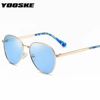 YOOSKE Polarizované slnečné Okuliare Mužov Luxusné Značky Dizajnér Kovové Jazdy Slnko Glassesfor Ženy Retro Vonkajšie Žalúzie Okuliare UV400