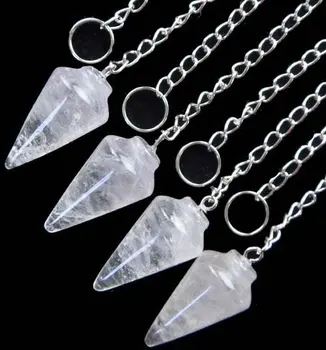 Beautiful10Pcs/veľa Veľkoobchod White Crystal Kyvadlo Semi-drahé Šperky, Prívesok Perličiek 2Q