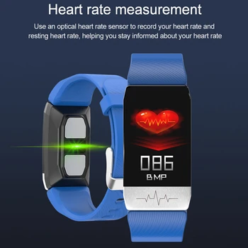 Inteligentný náramok nepremokavé Telesnej Teploty EKG Fitness Tracker Pásmo Tepovej frekvencie Hovor Pripomienka Šport Hodiny BF-T1 Smartband
