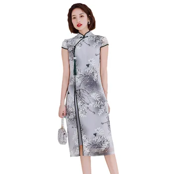 2020 Cheongsam Šaty Dievčatá Ružovej Čipky Vyšívané Tradičnej Čínskej Ženy Dlhé Šaty Klasické Moderné Qipao Китайское Платье