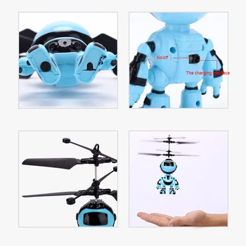 Elektronické Lietadla Pozastavenie Ručné Snímanie Prekážkou Lietajúci Robot Deti Hračka Dar Deťom darček k Narodeninám Indukčné lietadla hračka