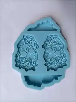 Ručné DIY Lebky Kvet Silikónové Formy Živice Formy Cake Zdobenie Nástroje Keychain Formy Fondant Formy Čokoláda, Formy na Pečenie Nástroj