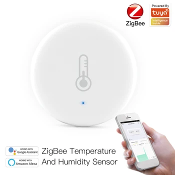 Tuya ZigBee Smart Teplota A Vlhkosť, Senzor Tuya/Smart Život App Batérie Powered ZigBee Smart Home Security