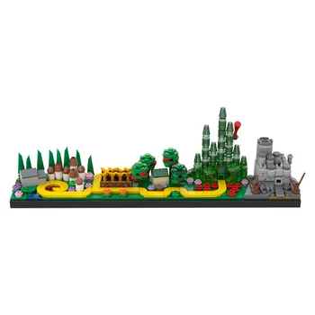 BuildMoc 53107 Čarodejník z krajiny Oz obzor zelený les skyline budovy model stavebné bloky pre detské hračky dary